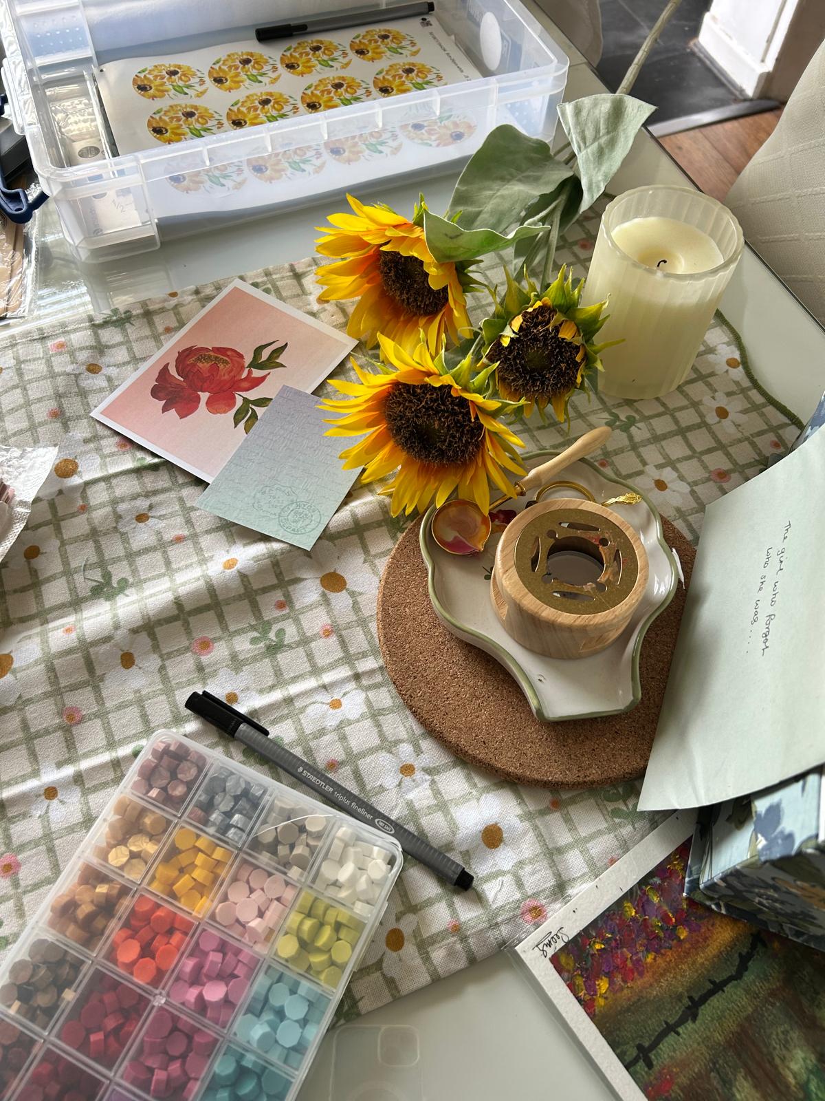 Customer unboxing mail club letter